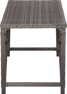 vidaXL ławka ogrodowa, 120 cm, polirattan, szara (46211) 3