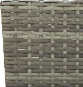 vidaXL ławka ogrodowa z poduszkami, 176 cm, szara, polirattan (46232) 8