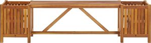 vidaXL Ławka ogrodowa z 2 donicami, 150x30x40 cm, lite drewno akacjowe 2