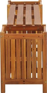 vidaXL Ławka ogrodowa z 2 donicami, 150x30x40 cm, lite drewno akacjowe 3