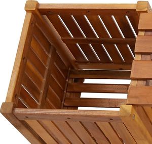 vidaXL Ławka ogrodowa z 2 donicami, 150x30x40 cm, lite drewno akacjowe 4