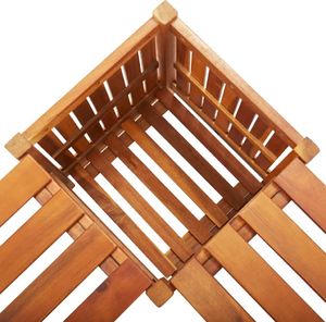 vidaXL ogrodowa ławka narożna z donicą, 150x150x40 cm, drewno akacjowe (46345) 5