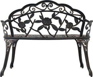 vidaXL ławka bistro, 100 cm, brąz, stop aluminium (47859) 3