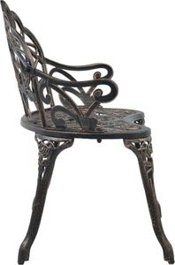 vidaXL ławka bistro, 100 cm, brąz, stop aluminium (47859) 4