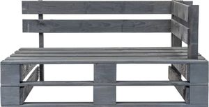 vidaXL ogrodowa ławka narożna z palet, drewno FSC, szara (44698) 2