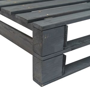 vidaXL ogrodowa ławka narożna z palet, drewno FSC, szara (44698) 4