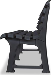 vidaXL ławka ogrodowa, 145,5 cm, plastik, antracytowa (43585) 3