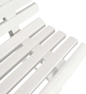 vidaXL ławka ogrodowa, 145,5 cm, plastik, biała (43583) 4