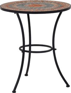 vidaXL mozaikowy stolik bistro, pomarańczowo-szary, 60 cm, ceramiczny (46717) 1