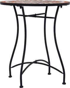 vidaXL mozaikowy stolik bistro, brązowy, 60 cm, ceramiczny (46713) 2