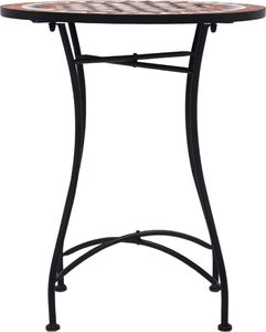 vidaXL mozaikowy stolik bistro, brązowy, 60 cm, ceramiczny (46713) 3