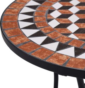 vidaXL mozaikowy stolik bistro, brązowy, 60 cm, ceramiczny (46713) 4