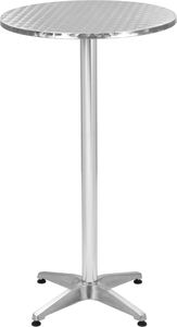vidaXL składany stół ogrodowy, srebrny, 60x70-110 cm, aluminiowy (44803) 1