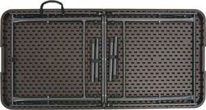 vidaXL składany stół ogrodowy, brązowy, 120x60x74 cm, HDPE (44553) 4