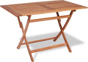 vidaXL składany stół ogrodowy, 120x70x75 cm, lite drewno tekowe (44682) 1