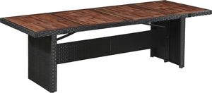 vidaXL stół ogrodowy, 240x90x74 cm, rattan PE i lite drewno akacjowe (43940) 1