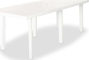 vidaXL stół ogrodowy, biały, 210 x 96 x 72 cm, plastikowy (43595) 1