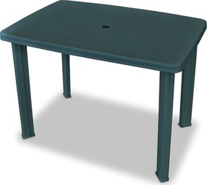vidaXL stół ogrodowy, zielony, 101 x 68 x 72 cm, plastikowy (43593) 1