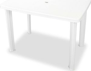 vidaXL stół ogrodowy, biały, 101 x 68 x 72 cm, plastikowy (43592) 1