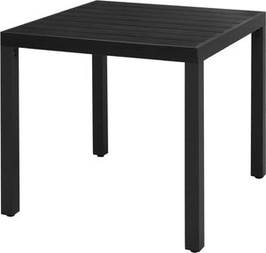 vidaXL stół ogrodowy, czarny, 80x80x74 cm, aluminium i WPC (42790) 1
