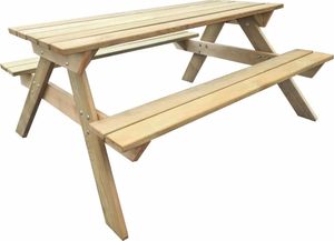 vidaXL stół piknikowy, 150 x 135 x 71,5 cm, drewno FSC (41725) 1