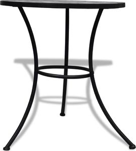 vidaXL stolik bistro, czarno-biały, 60 cm, mozaikowy (41532) 3