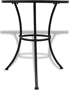 vidaXL stolik bistro, niebiesko-biały, 60 cm, mozaikowy (41530) 2