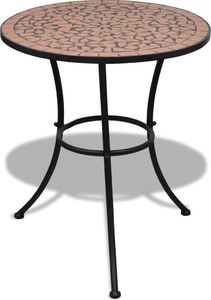 vidaXL stolik bistro, terakota, 60 cm, mozaikowy (41528) 1