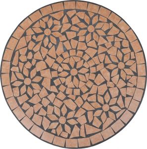 vidaXL stolik bistro, terakota, 60 cm, mozaikowy (41528) 3