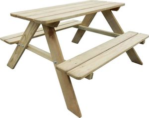 vidaXL stół piknikowy dla dzieci 89x89,6x50,8 cm, drewno sosnowe FSC (274307) 1