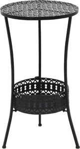 vidaXL stolik barowy, czarny, 40 x 70 cm, metalowy (245939) 1