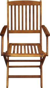 vidaXL 7 częściowy zestaw składanych mebli ogrodowych, lite drewno akacjowe (44057) 6