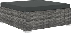 vidaXL 10 częściowy ogrodowy zestaw wypoczynkowy, poduszki, rattan PE, szary (46816) 5