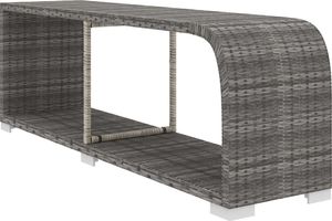 vidaXL 10 częściowy ogrodowy zestaw wypoczynkowy, poduszki, rattan PE, szary (46816) 8