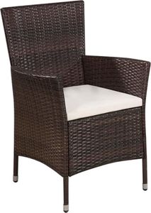vidaXL 3 częściowy zestaw mebli bistro, rattan PE, brązowy (44093) 2