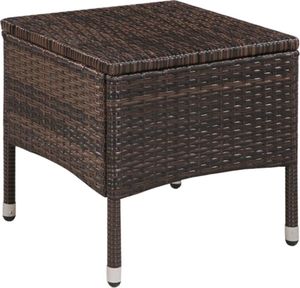 vidaXL 3 częściowy zestaw mebli bistro, rattan PE, brązowy (44093) 3