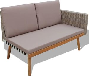 vidaXL 4 częściowy zestaw wypoczynkowy do ogrodu, poduszki, rattan PE, szary (43133) 4