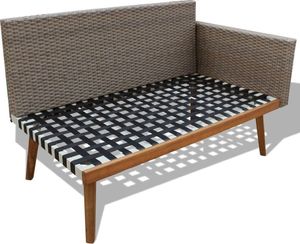 vidaXL 4 częściowy zestaw wypoczynkowy do ogrodu, poduszki, rattan PE, szary (43133) 5