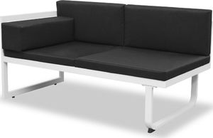 vidaXL 4 częściowy zestaw mebli do ogrodu z poduszkami, aluminium, czarny (42815) 4