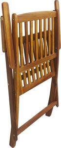 vidaXL 9 częściowy zestaw składanych mebli ogrodowych, lite drewno akacjowe (43378) 8