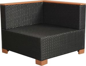 vidaXL 8 częściowy zestaw wypoczynkowy do ogrodu, poduszki, rattan PE czarny (42756) 8