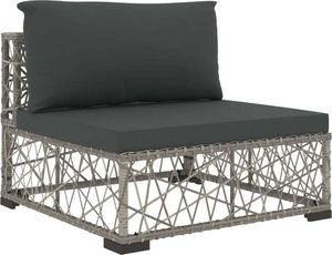 vidaXL 8 częściowy zestaw wypoczynkowy do ogrodu, poduszki, rattan PE, szary (46806) 5