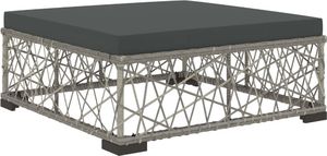 vidaXL 8 częściowy zestaw wypoczynkowy do ogrodu, poduszki, rattan PE, szary (46806) 6