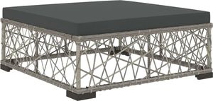 vidaXL 5 częściowy zestaw wypoczynkowy do ogrodu, poduszki, rattan PE, szary (46808) 6