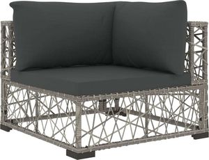 vidaXL 6 częściowy zestaw wypoczynkowy do ogrodu, poduszki, rattan PE, szary (46809) 4