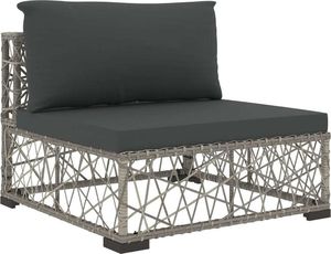 vidaXL 10 częściowy ogrodowy zestaw wypoczynkowy, poduszki, rattan PE, szary (46810) 5