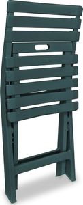 vidaXL 3-cz. składany zestaw mebli bistro, plastik, zielony 6