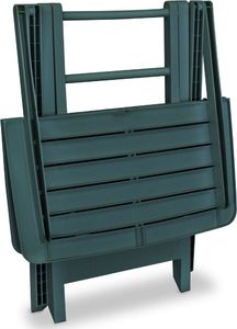 vidaXL 3-cz. składany zestaw mebli bistro, plastik, zielony 7