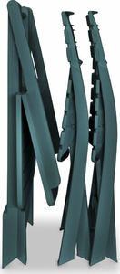 vidaXL 3-cz. składany zestaw mebli bistro, plastik, zielony 8