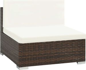 vidaXL 8 częściowy zestaw wypoczynkowy do ogrodu, poduszki, rattan PE, brąz (44609) 3